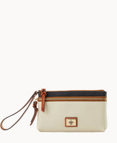 NFL Saints Double Zip Wristlet