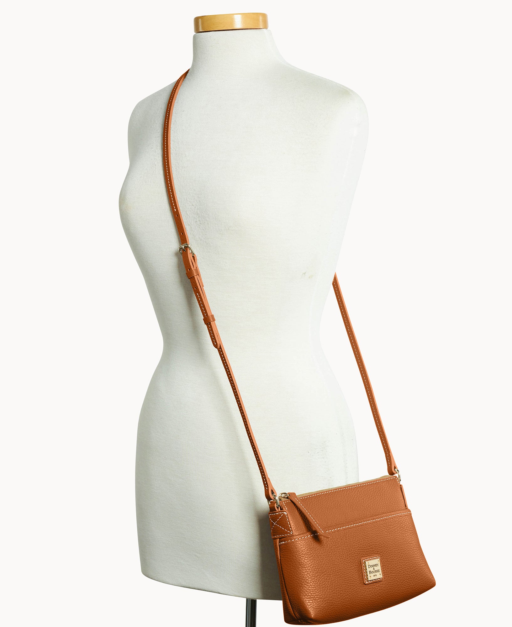 Lucca Leather Ginger Crossbody