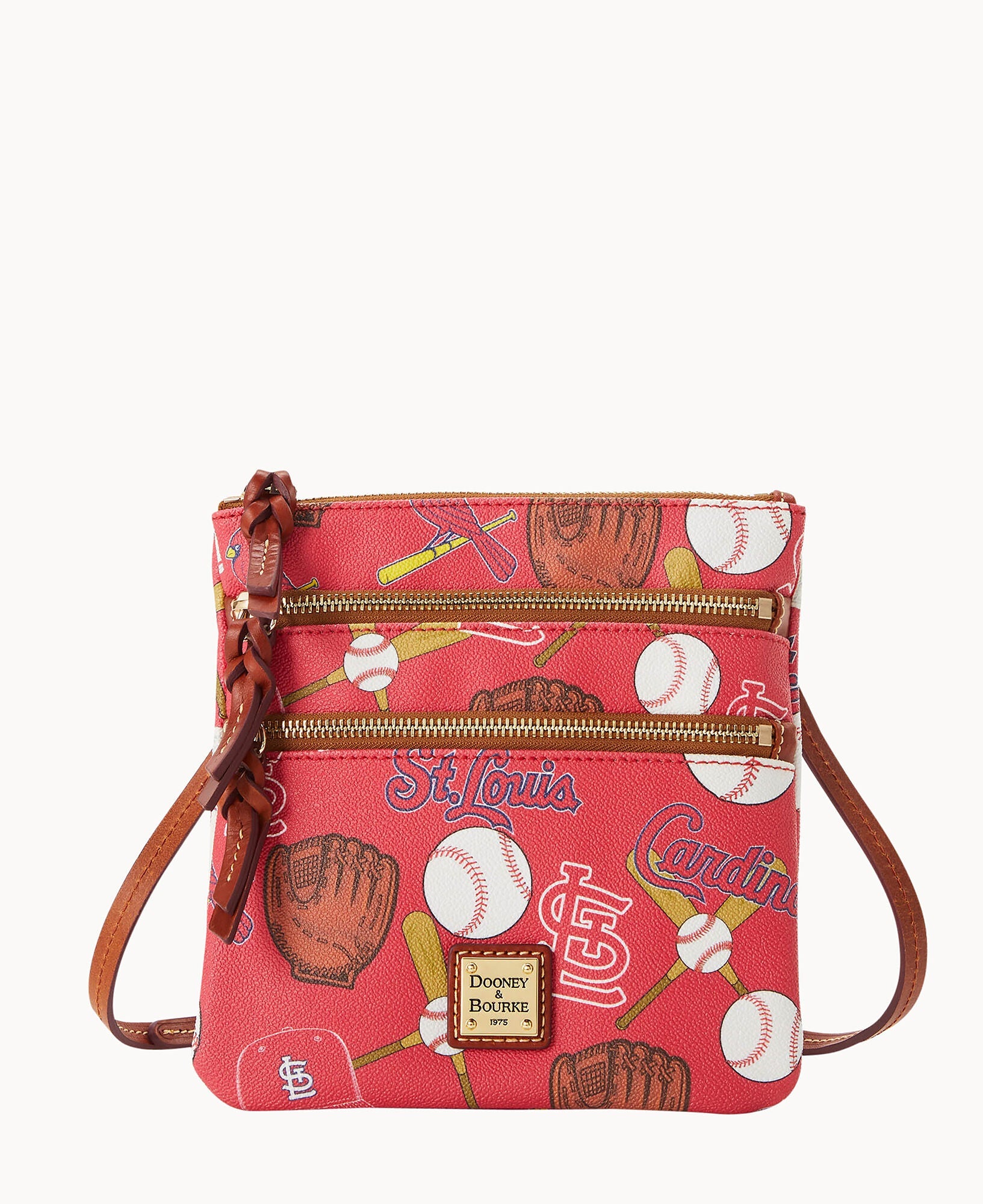 MLB Cardinals Triple Zip Crossbody