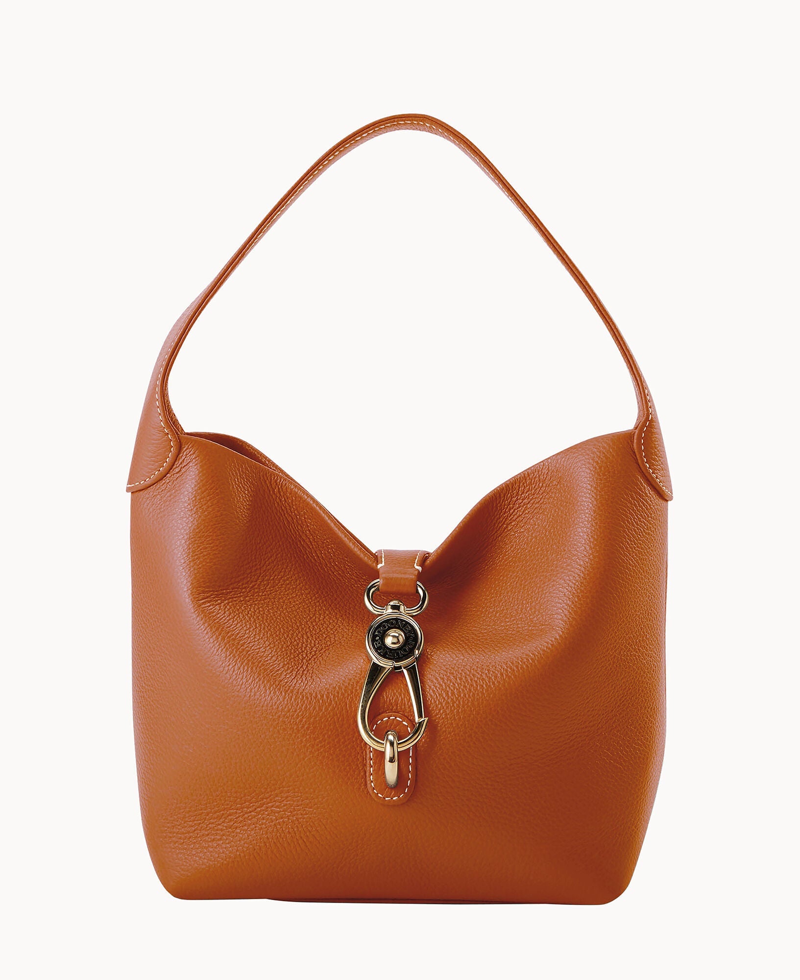 Lucca Leather Logo Lock Hobo