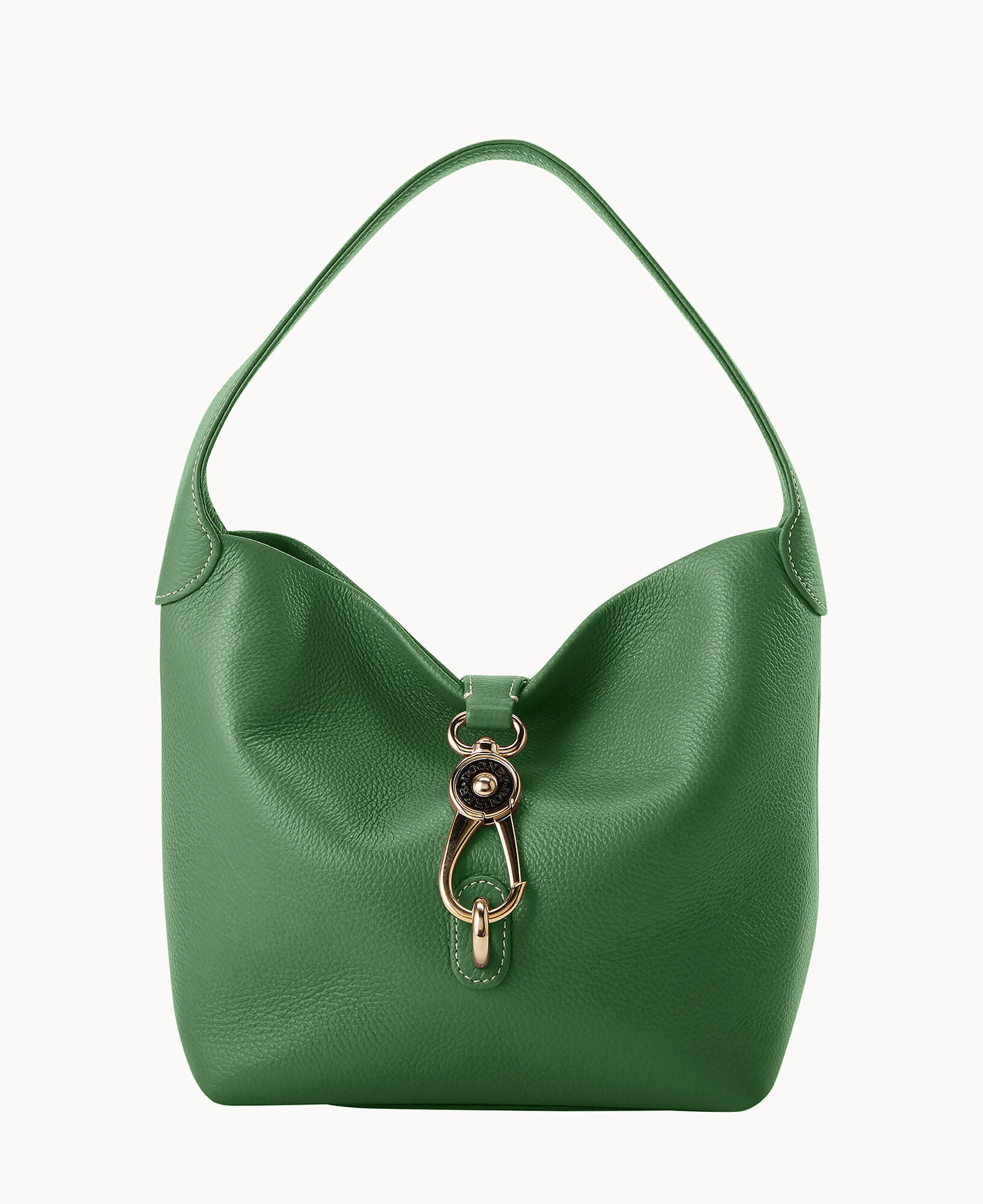 Lucca Leather Logo Lock Hobo