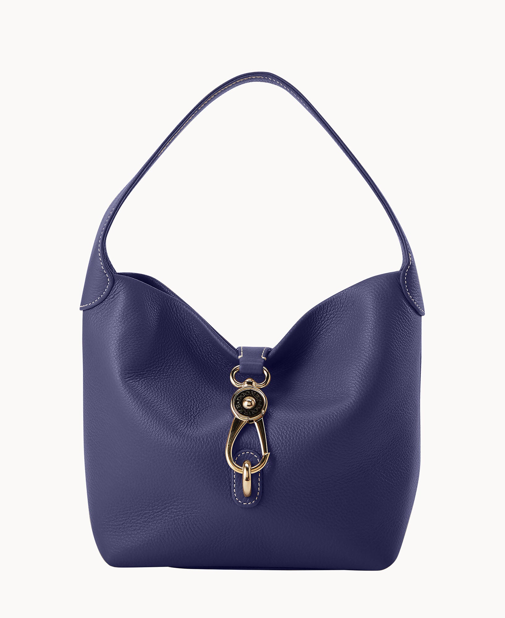Lucca Leather Logo Lock Hobo