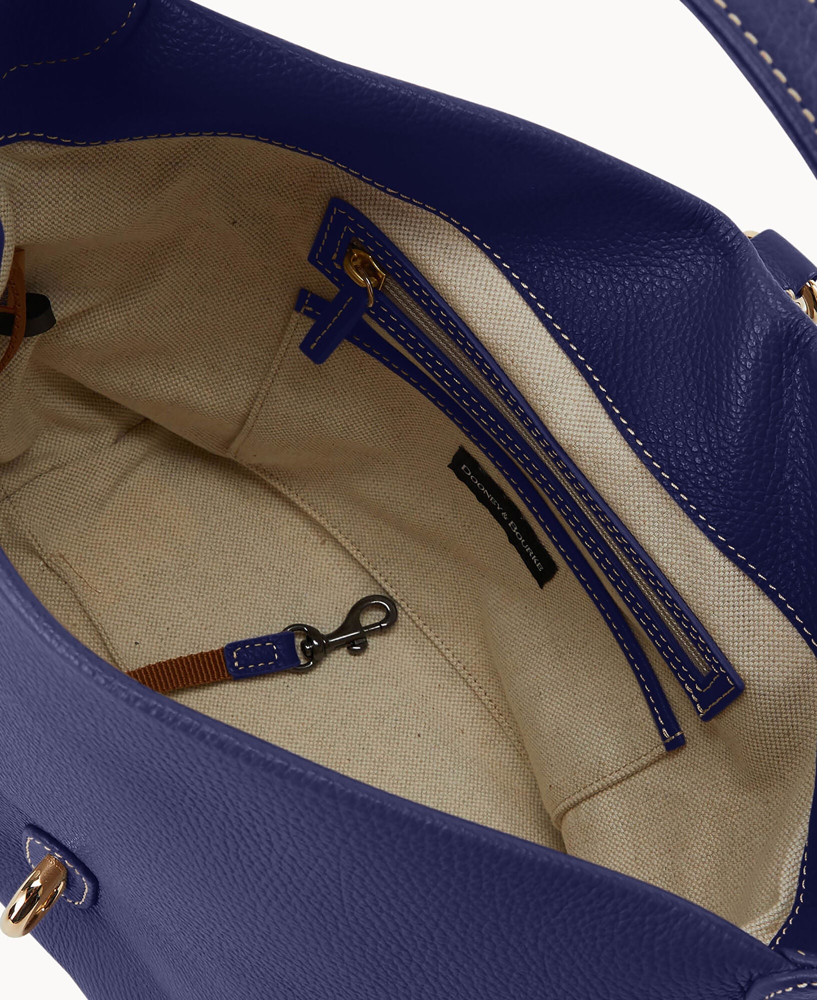 Lucca Leather Logo Lock Hobo