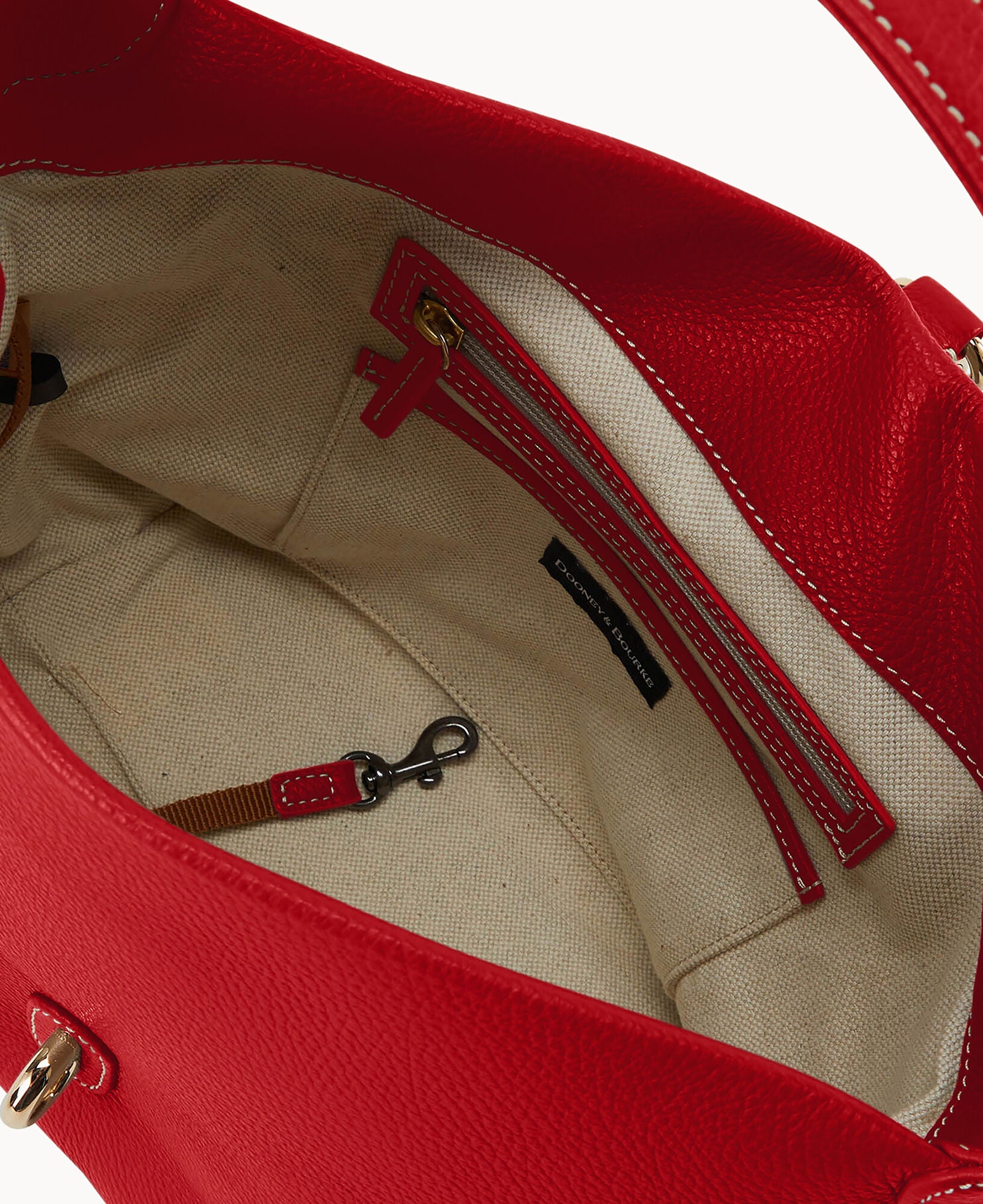 Lucca Leather Logo Lock Hobo