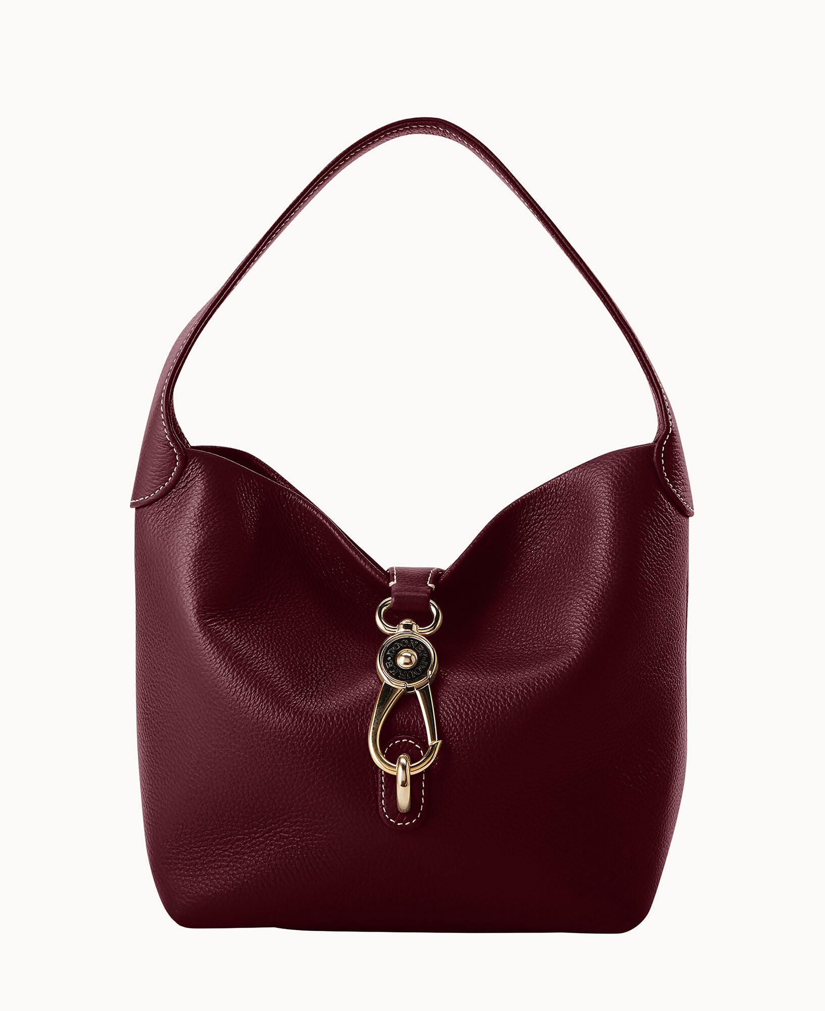 Lucca Leather Logo Lock Hobo