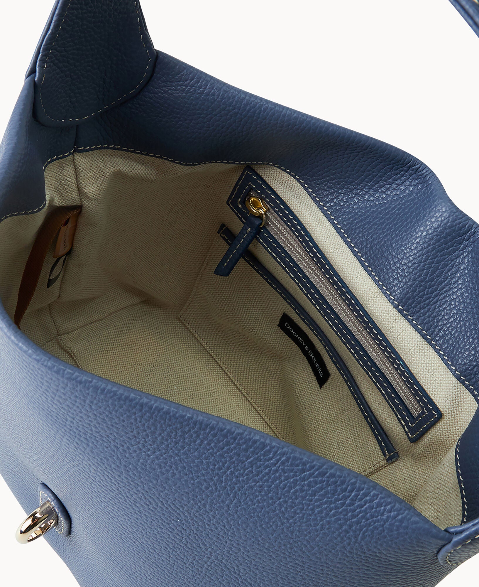Lucca Leather Logo Lock Hobo