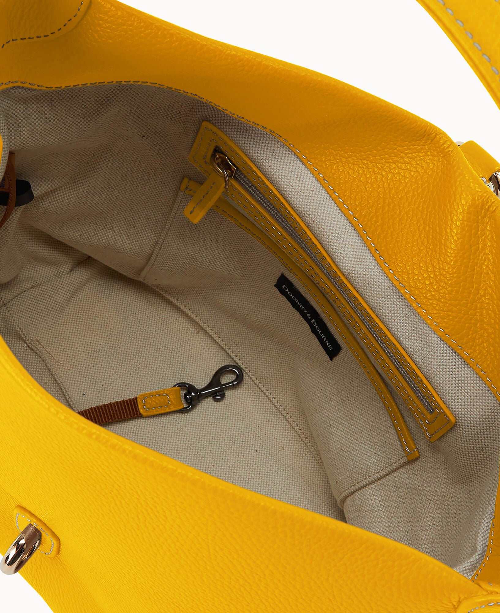 Lucca Leather Logo Lock Hobo