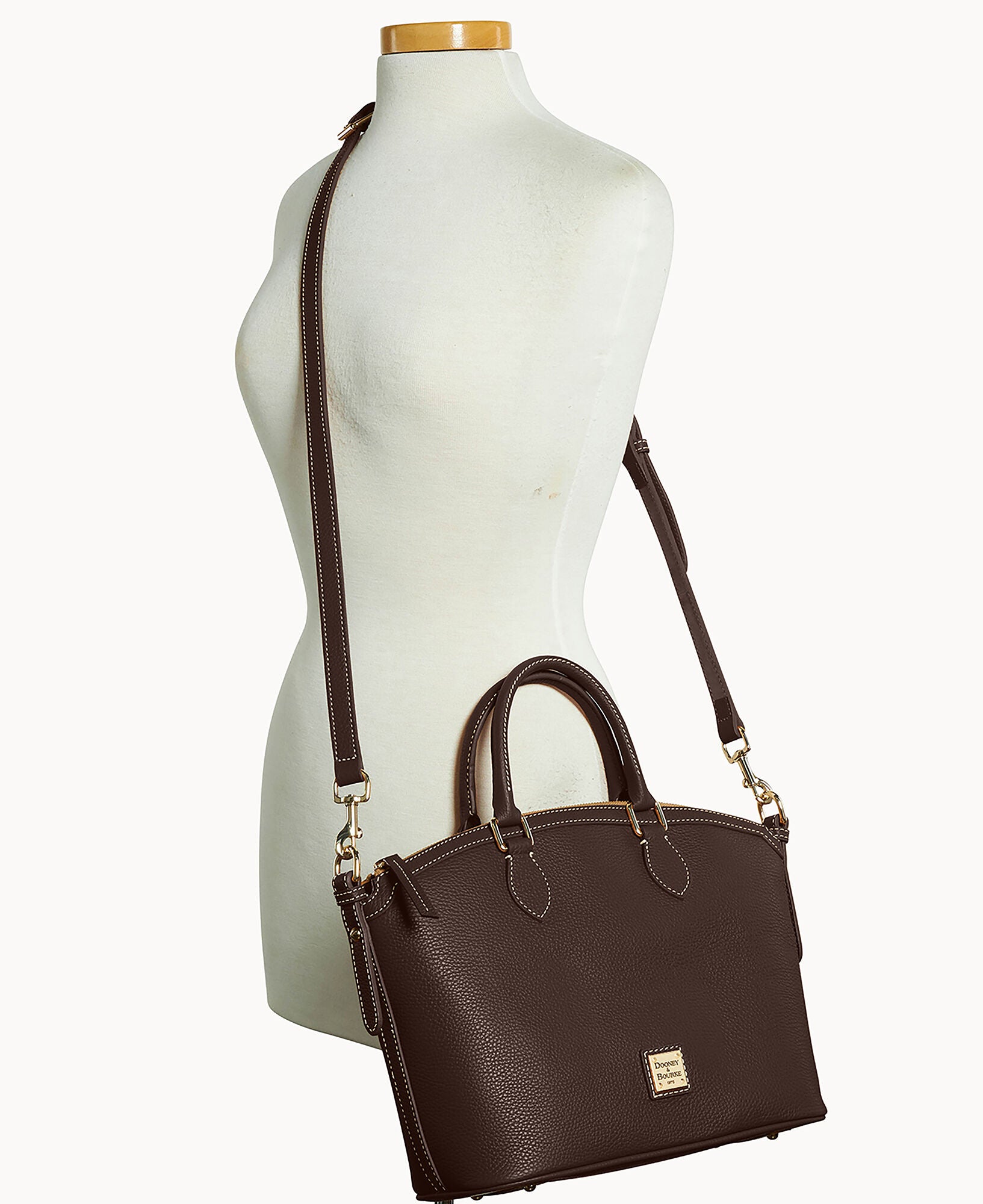 Lucca Leather Domed Satchel