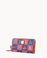 MLB Cardinals Large Zip Around Wristlet