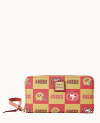 NFL 49ERS Large Zip Around Wristlet