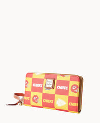 NFL Chiefs Large Zip Around Wristlet