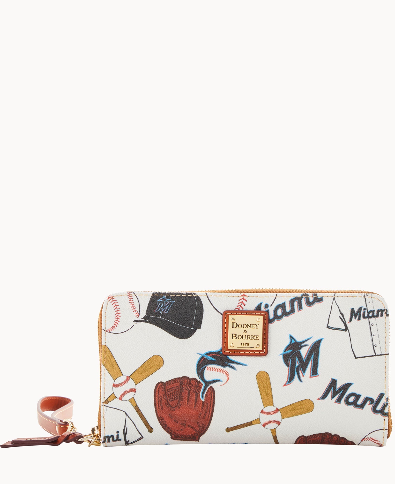 MLB Marlins Large Zip Around Wristlet