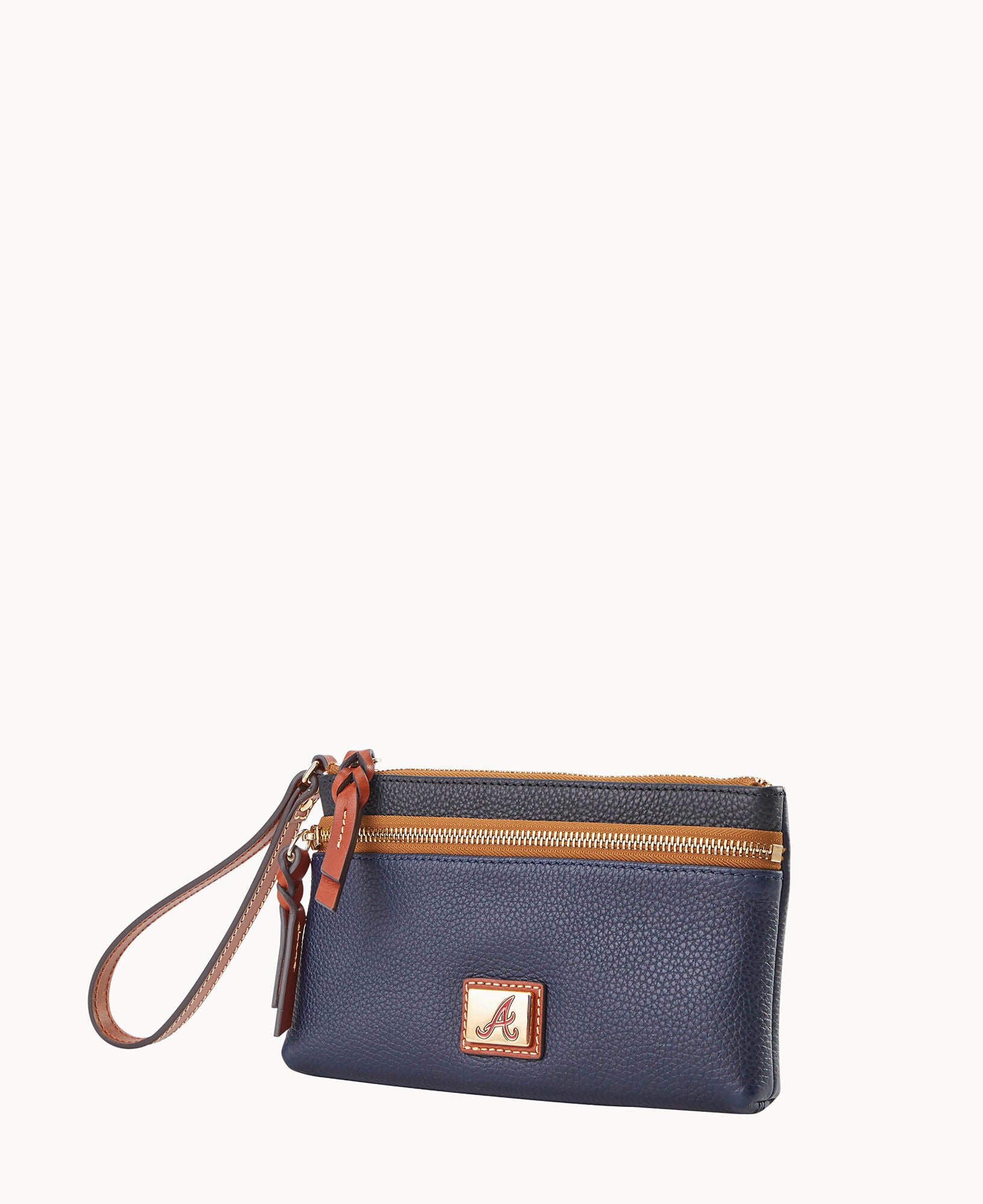 MLB Braves Double Zip Wristlet