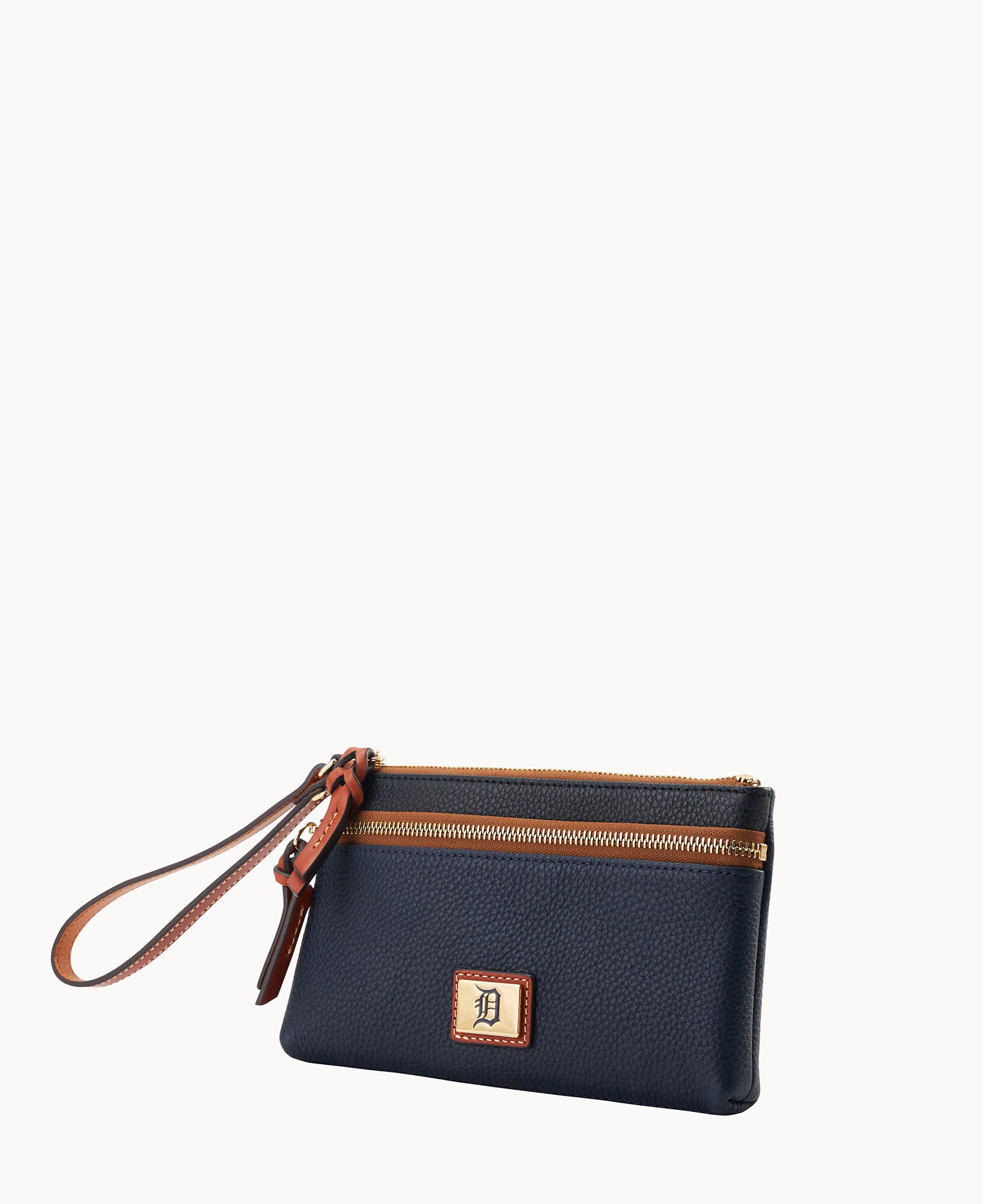 MLB Tigers Double Zip Wristlet