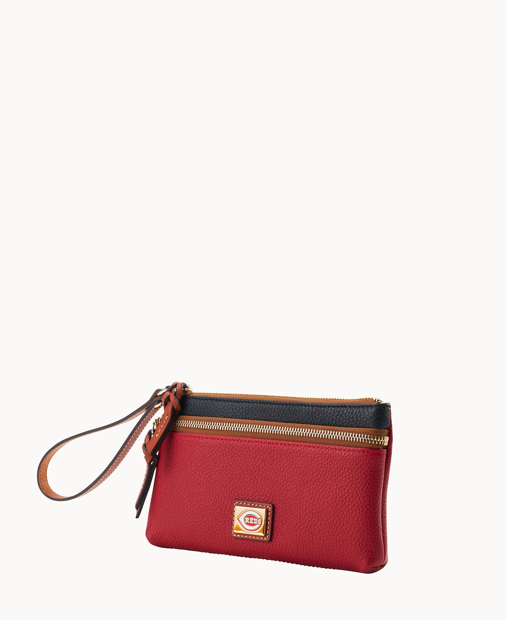 MLB Reds Double Zip Wristlet
