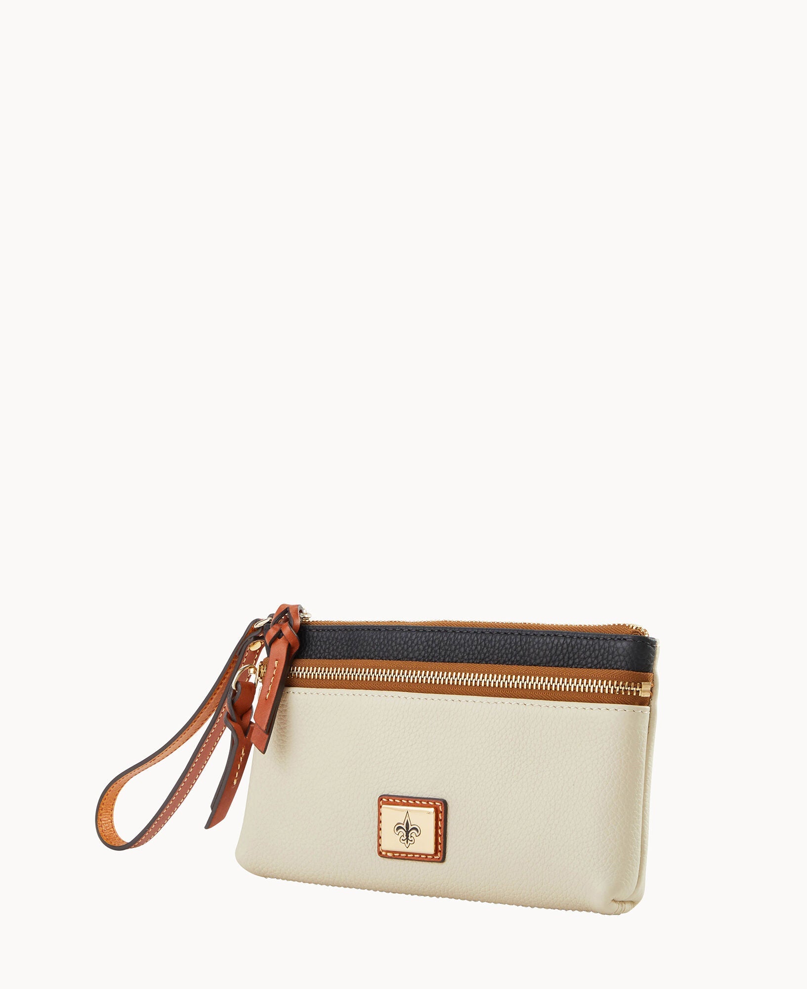 NFL Saints Double Zip Wristlet